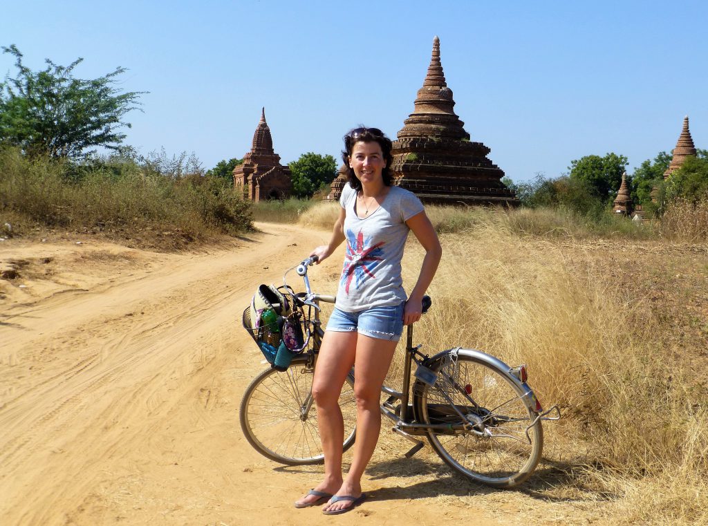 Cycling in Bagan Myanmar