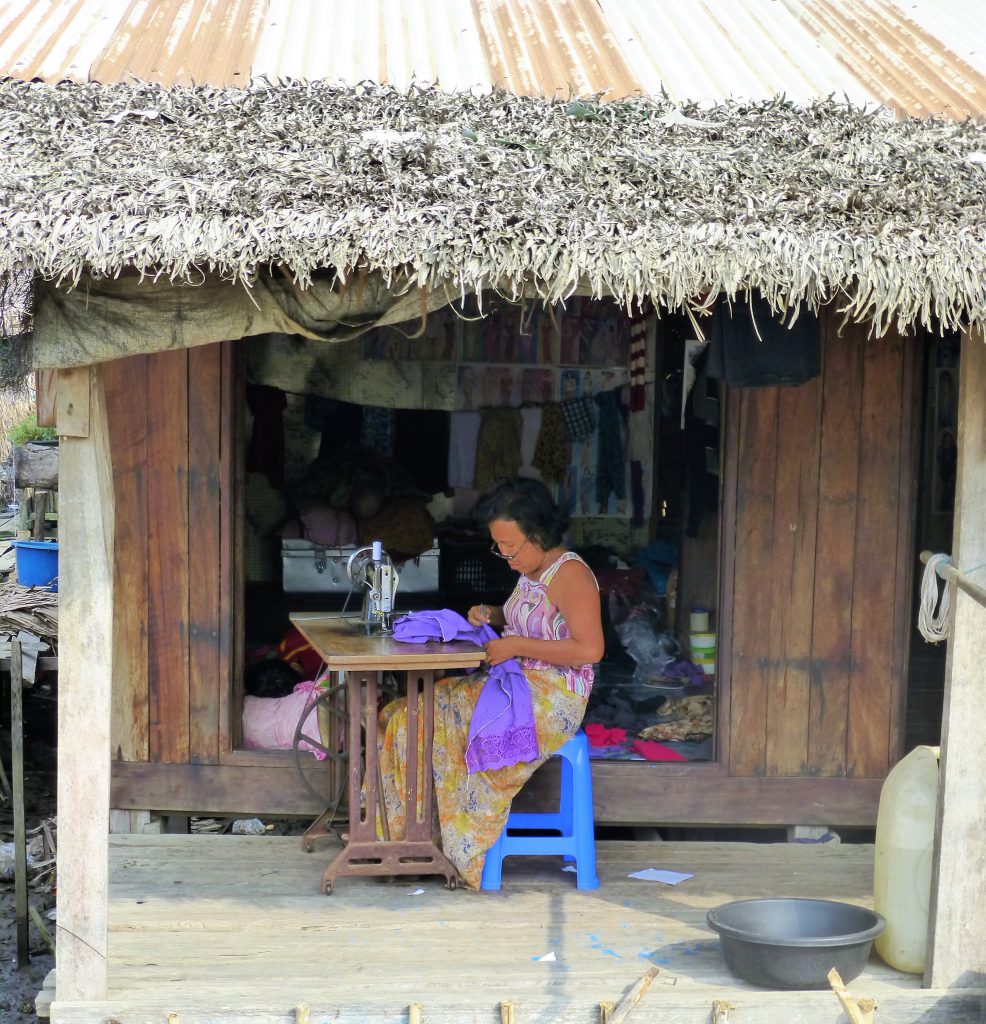 Fishermen village near Chaung Tha, Myanmar