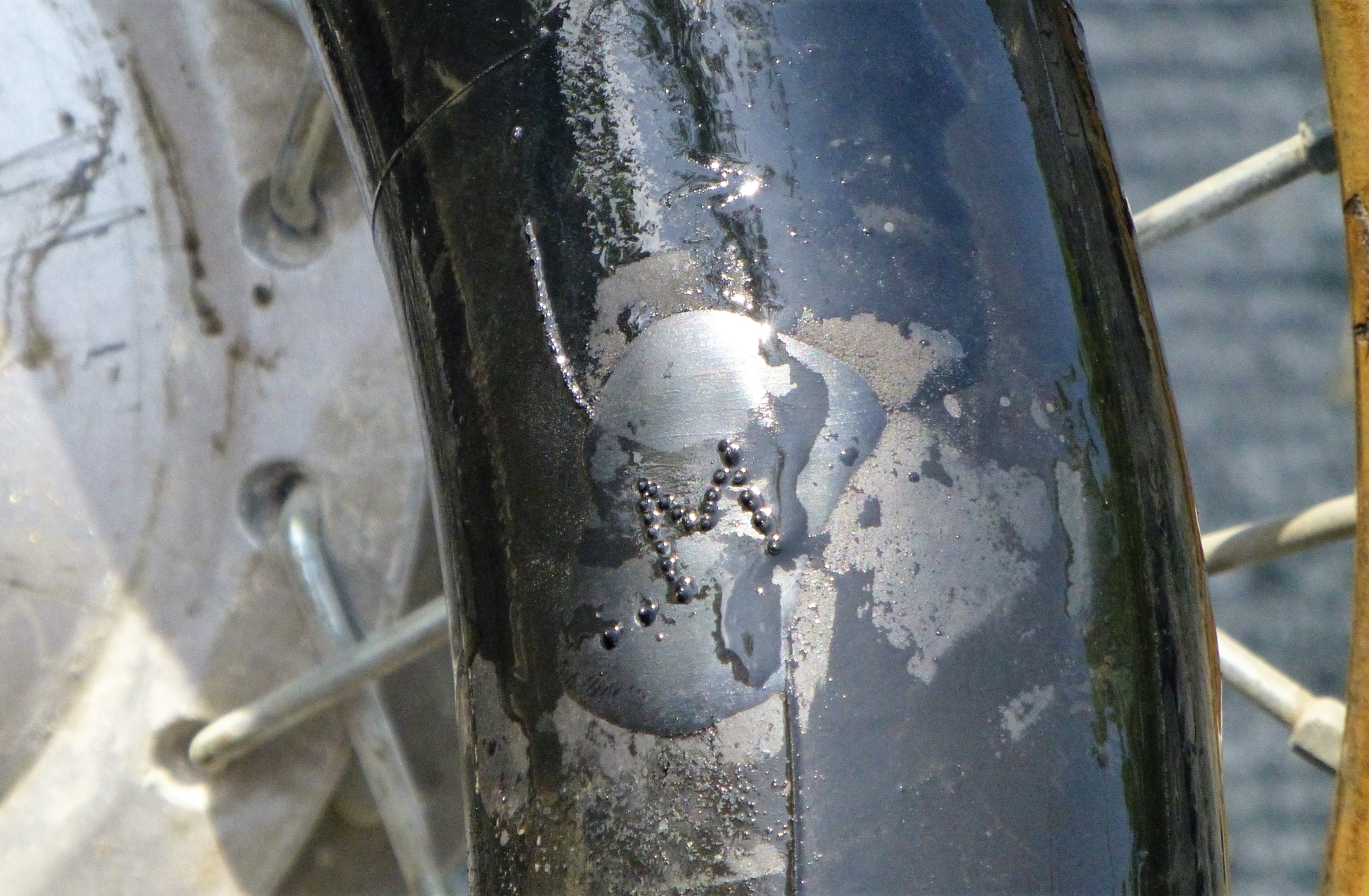 Having a flat tire with your tricycle, Moalboal - Phillipines Having a flat tire with your tricycle, Moalboal - Phillipines