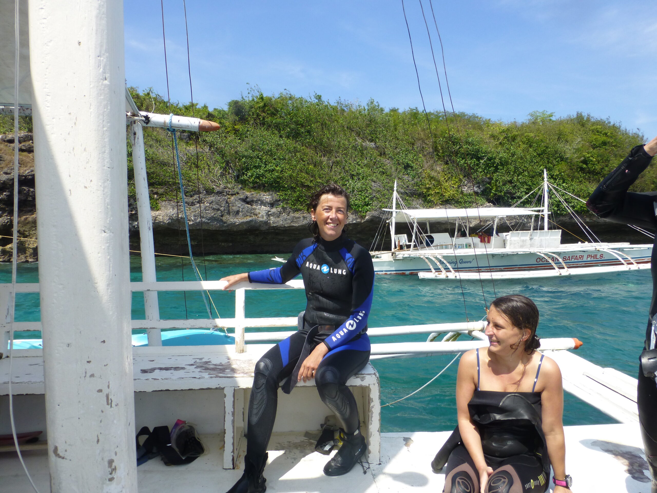 Diving in a schools of sardines - Cebu