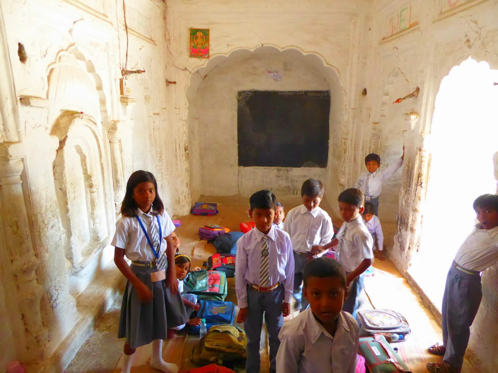 Donating to schools - Khajuraho - MP India