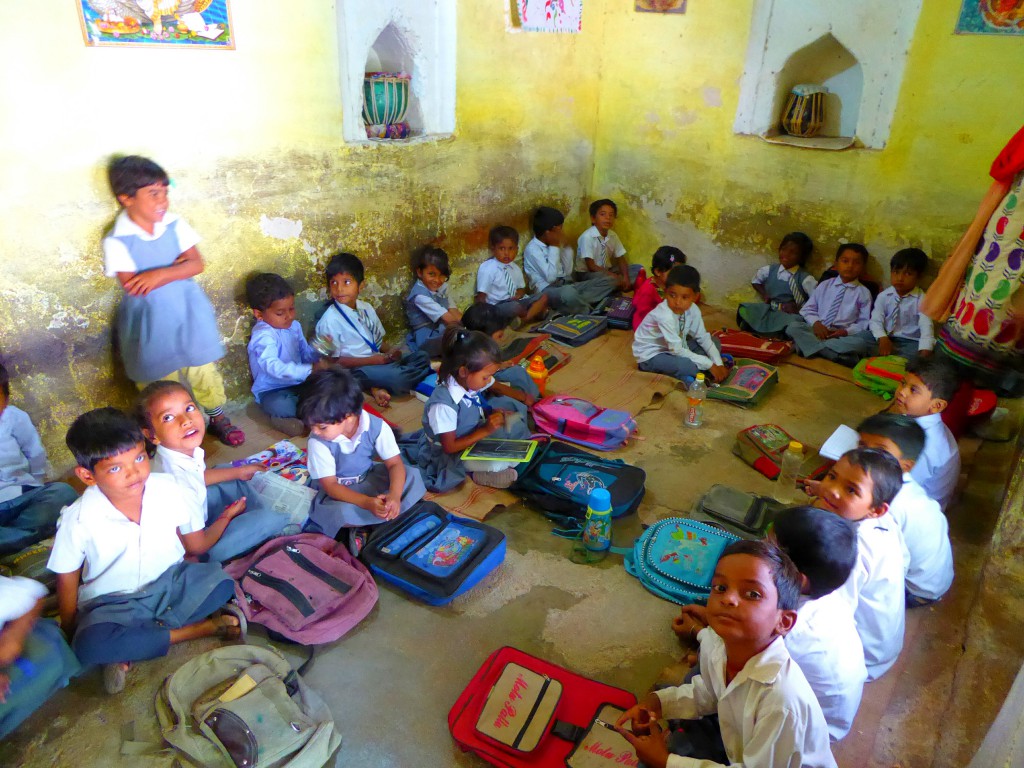 Donating to schools - Khajuraho - MP India