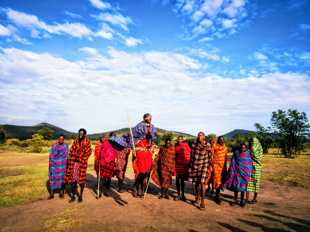 De Masai stam nabij NP Masai Mara - Kenia