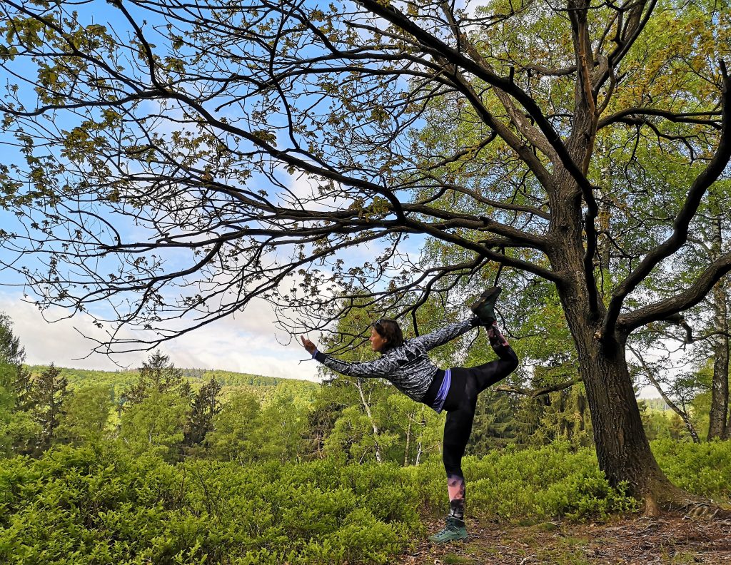 Yoga Pose on the Hiking Trail