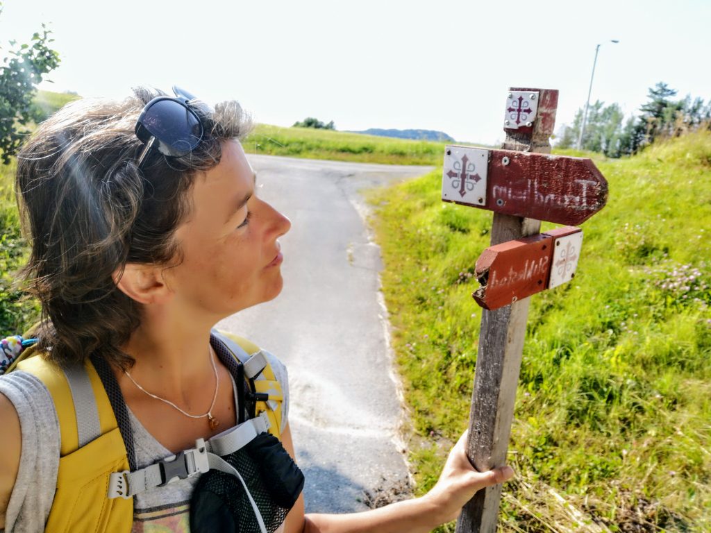 Soms liggen de bordjes naast de weg