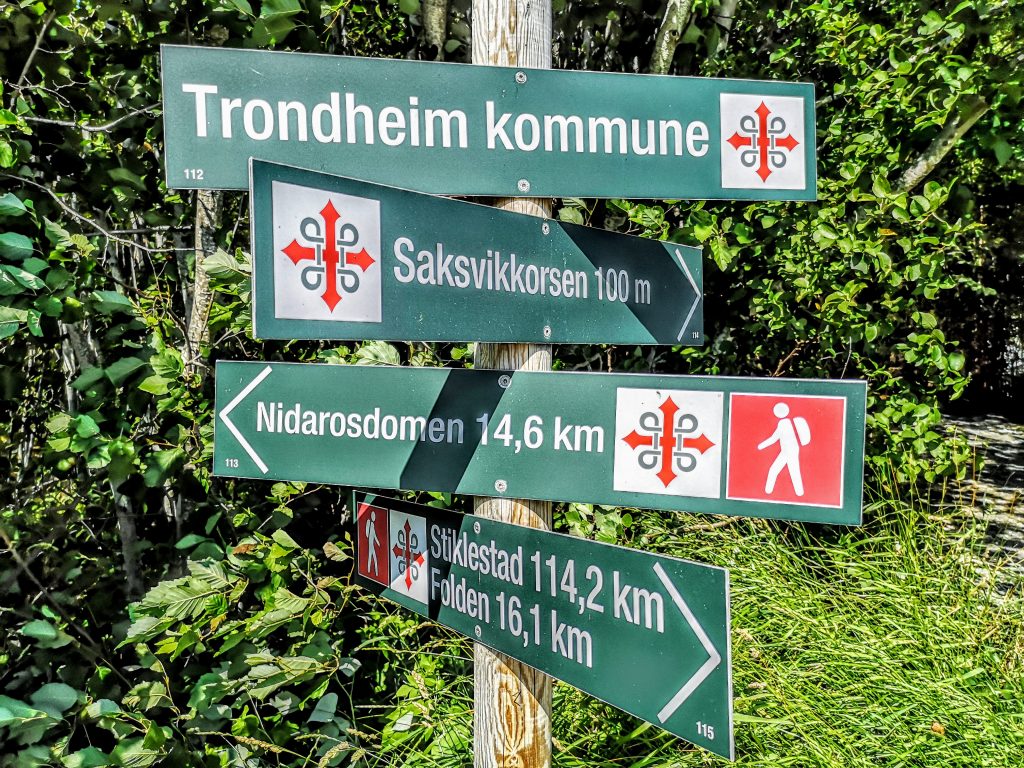 The signs of the pilgrimroute s:t Olavsleden