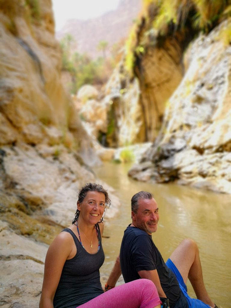 Hiking into the Wadi Tiwi, Oman 