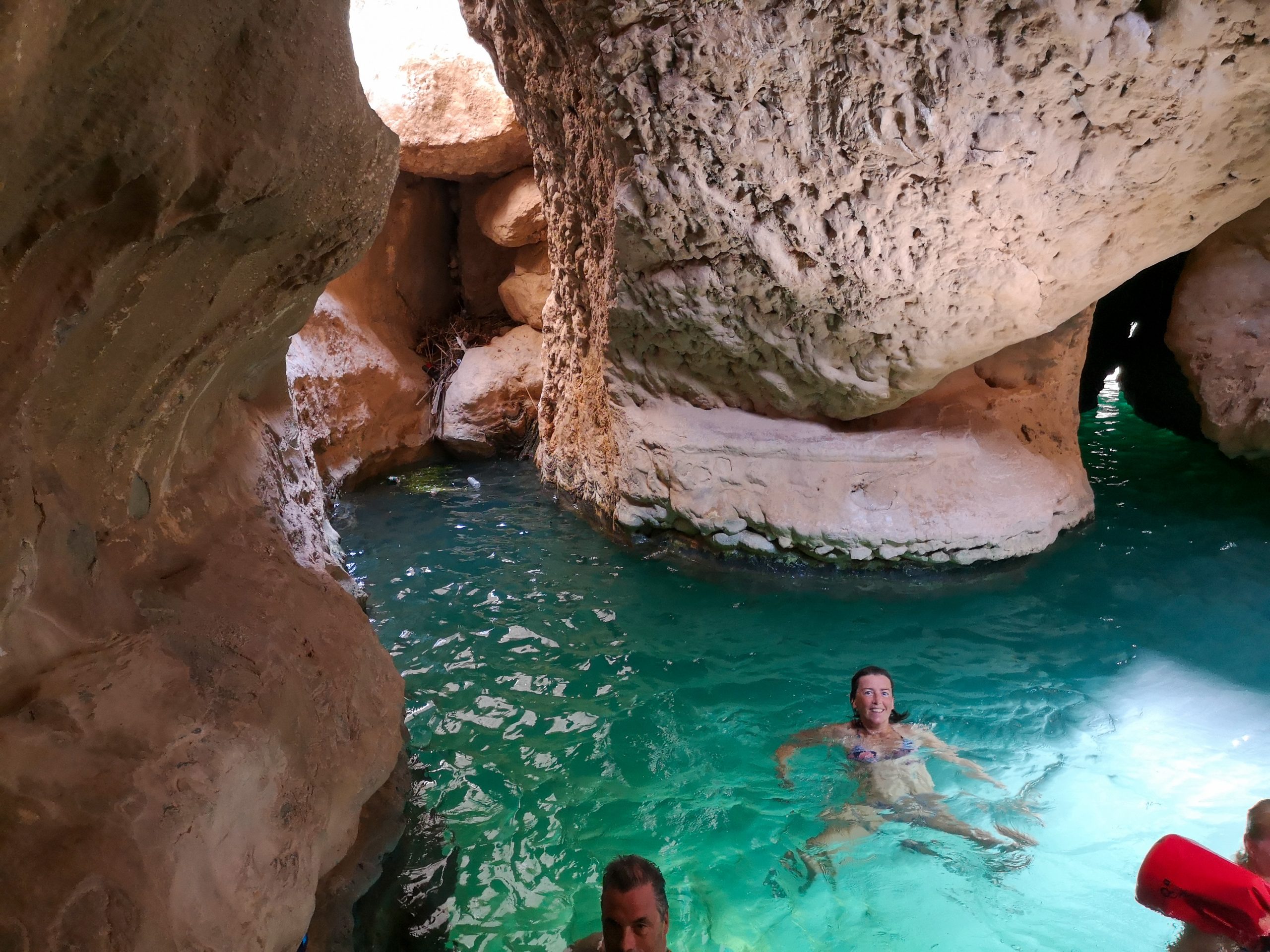 The amazing blue water in the Wadi Shab, Oman Adventurous Travel in Oman
