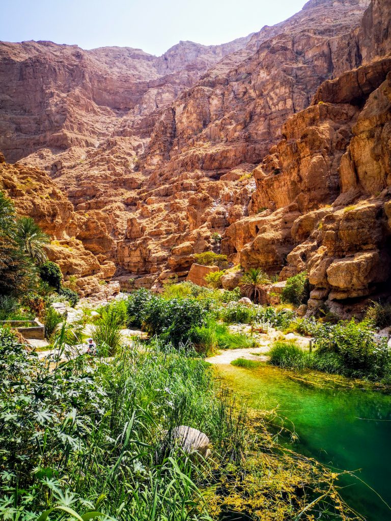 The beautiful colours of the Wadi Shab, Oman 