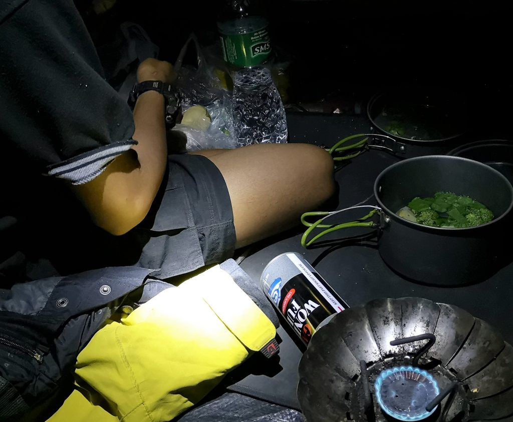 Camping and food, Sumatra, Indonesia