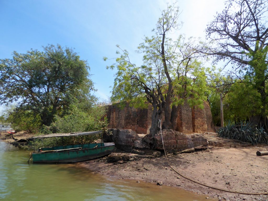 Gambia rivier, zicht op Janjanbureh