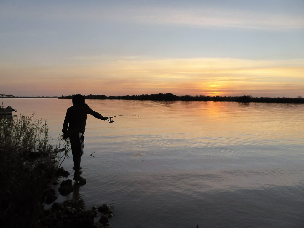 Fishing at the Gambia River