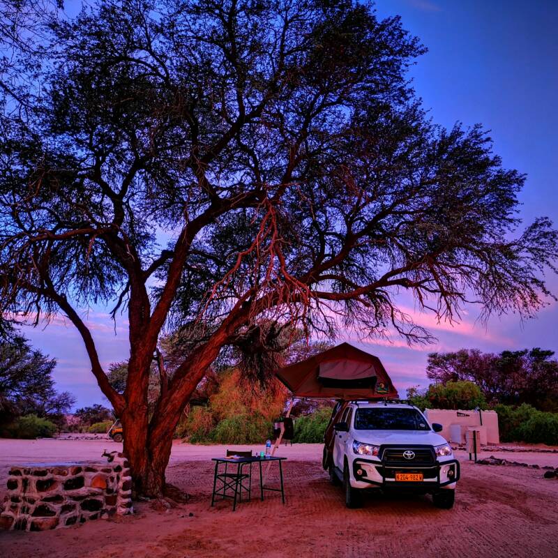 Zonsondergang Brandberg Namibië 