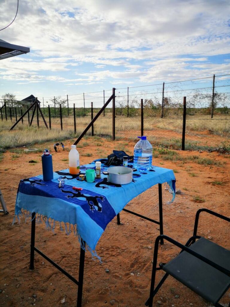 Tafelkleed mee op reis in Namibië 