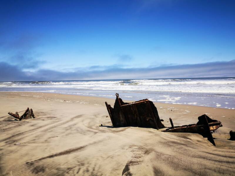 Scheepswtakken aan de skeleton coast 