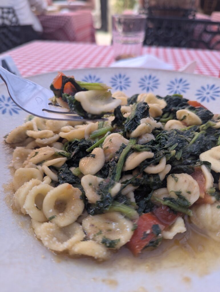 Orecchiette cime di rapa at anto in Bari