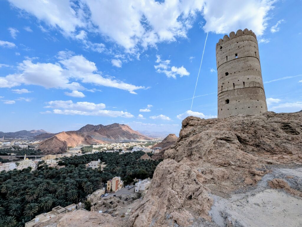 The tower of Fanja Fort in Oman