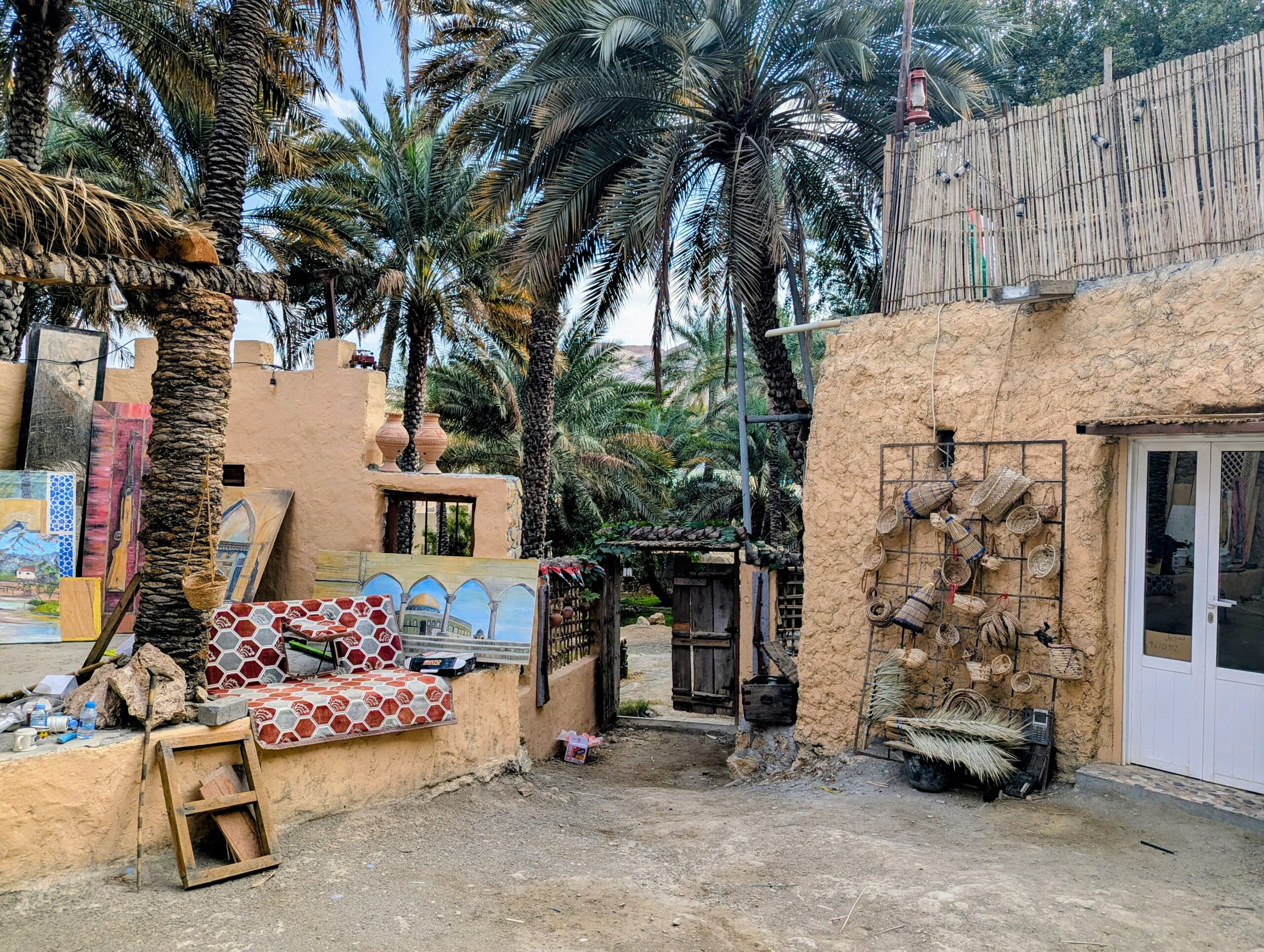 Through ones garden to enter the Owl Tower - Fanja Oman