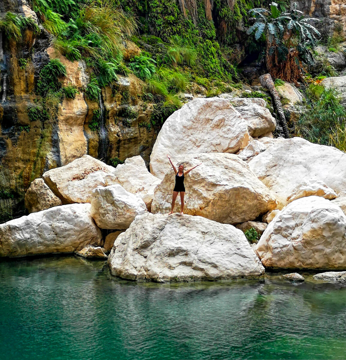In the pool at Wadi Tiwi - Oman